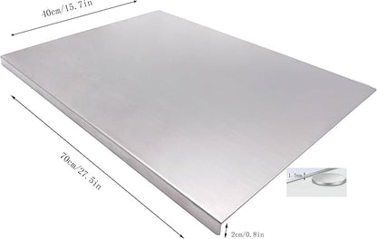 BILLAMB Stainless Steel Cutting Boards for The Kitchen, Suitable for Meat, Fruits, Vegetables, Bread, and Baking Large-sized Cutting Boards (70 x 40cm/27.5 x 15.7 in)