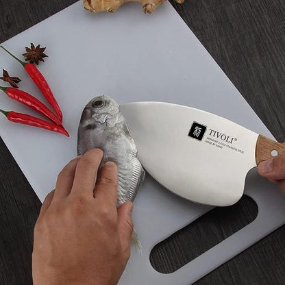 TIJERAS Seafood Market Aquatic Fish Knives Professional Tool Kitchen Knife Sharp Slaughter Fish Special Knife Meat Cleaver, Gifts for Men Women