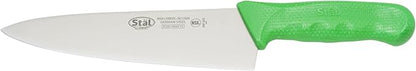 Winco 8" Commercial-Grade Chef's Knife with German Steel Blade, Green