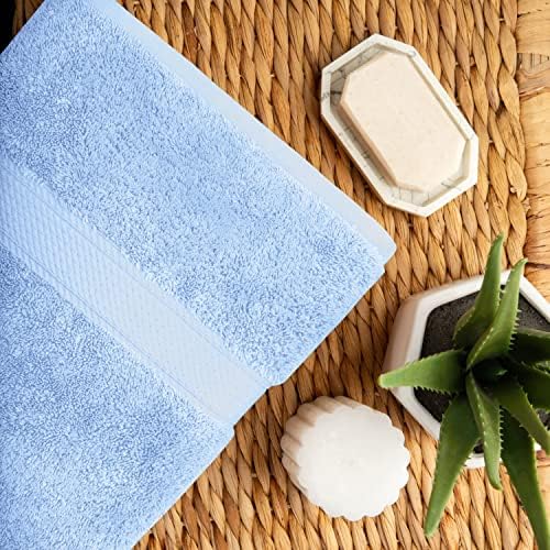 SUPERIOR Egyptian Cotton Ultra Plush & Absorbent, 10 Piece Set, Light Blue