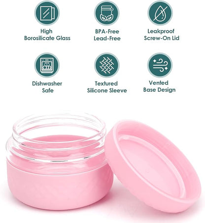 16 oz (2 Cup) Glass Lunch Bowl Container with Lid | Leak & Spill Proof, BPA-Free, Microwave & Dishwasher Safe, Airtight Meal Prep & Food Storage Jar for Lunch, Salad, Soup, Oats, Stew, Yogurt