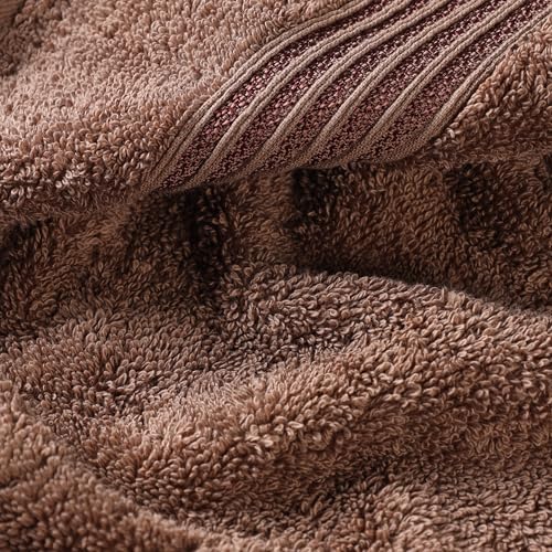Superior Egyptian Cotton 4-Piece Bath Towel Set for Shower, Bath, Spa, Resort, Hotel, Soft Body Towels, Airbnb Essentials, Apartment, Dorm, Quick Dry, Absorbent, Bathroom Basics, Mocha