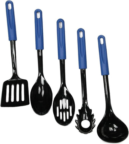 Chef Craft Basic Nylon Slotted Spoon, 11.5 inch, Blue/Black