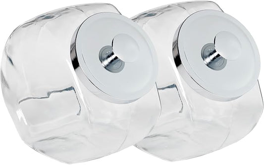 Anchor Hocking Penny Candy Jar 1 Gallon Glass Jar with Lid, Set of 2 Jars