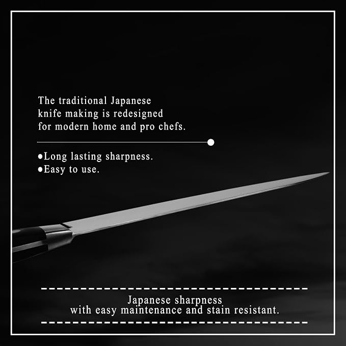 Japanese Chef Knife Premium Molybdenum Stainless Steel, Gyuto 9.5-inch (240mm)
