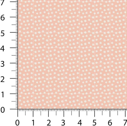 Patchwork Fabric Panel 100x155 cm, 100% Cotton Satin, 6 Coordinated Pastel Floral & Dot Patterns, Soft Peach Green Quilting & Sewing Fabric (Soft Pastels, 6pcs 50x50cm)
