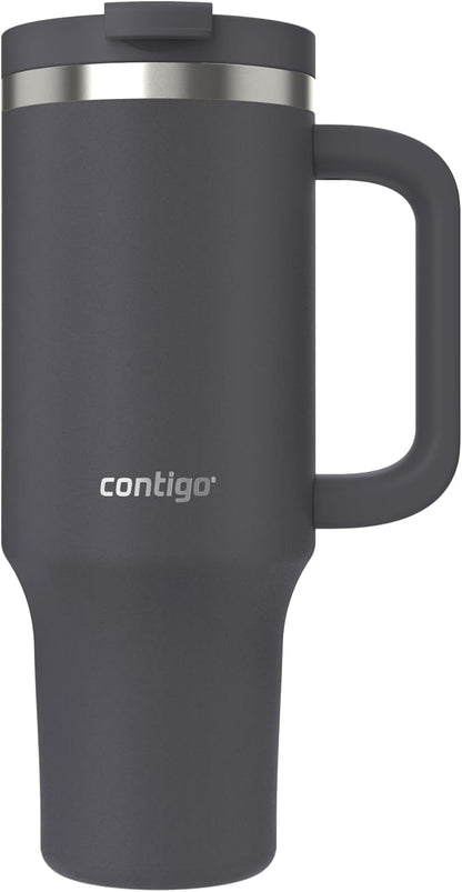 Contigo Streeterville 40oz Tumbler, Stainless Steel Vacuum Insulated, Leak-Proof, Cold for 29 Hours, Darkstone (Pack of 4)