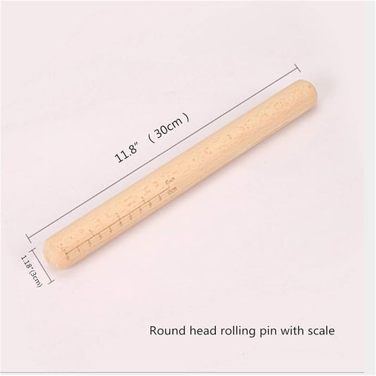 Rolling Pin,Baking Dough Roller for Tortilla,Dumpling, Pizza, Pie, Bread, Pastry.（11.8inch）