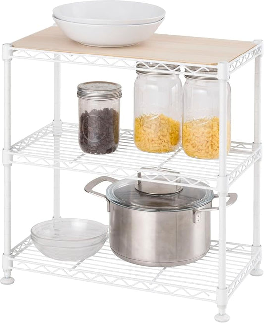 Doshisha CM4545-3WH Condiment Rack, Spice Rack, Mini Rack, Under Sink Rack, White, Width 17.7 x Depth 9.8 x Height 18.1 inches (45 x 25 x 46 cm)