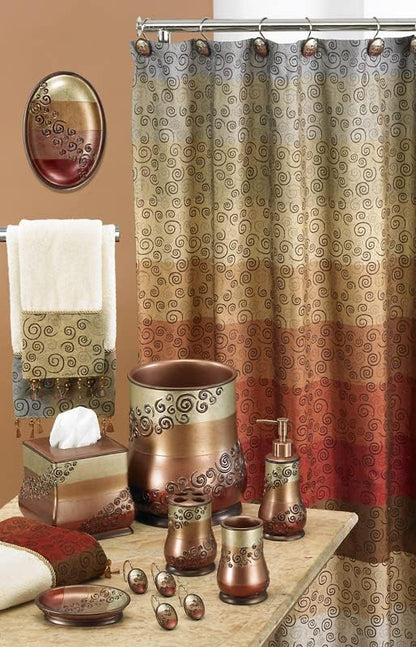 Zahari Home 4pc Miramar Bathroom Accessories Sets Lotion Pump, Tumbler, Tooth Brush Holder and Soap Dish Unique Design Multi Color Bathroom Set