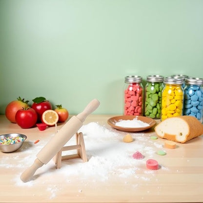3pcs Wooden Mini Rolling Pin Baking Small Dough Rolling Pins for Fondant Pastry Pizza Crafting and Imaginative Play for Christmas Presents Mini Rolling Pin Rolling Pins Kitchen and Dining(6 Inch)