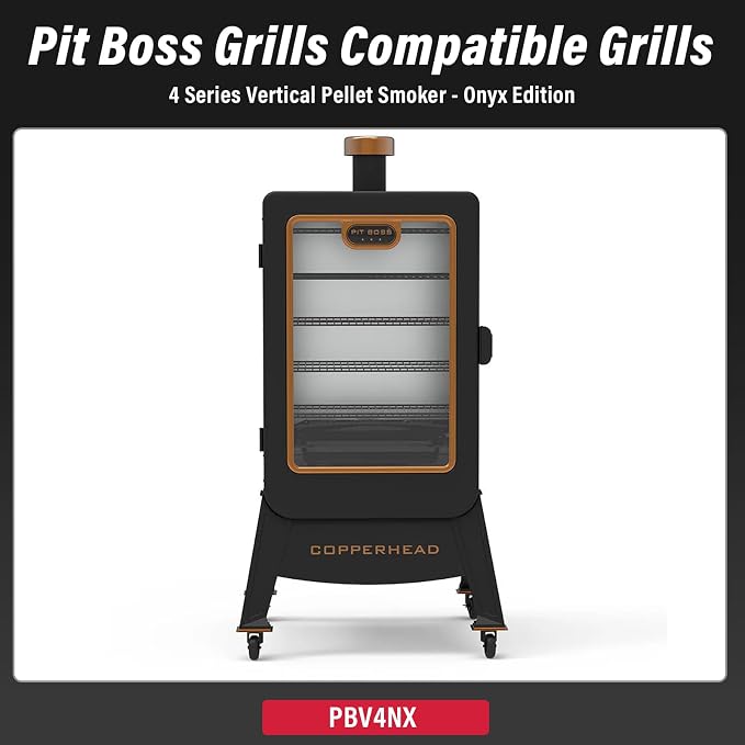 Utheer Folding Front Shelf for Pit Boss 4 Series Vertical Pellet Smoker Onyx PBV4NX, 12.8"x11" Smoker Shelf with 3 Hooks, Space-Saving Grill Prep Table, Pit Boss Vertical Smoker Accessories