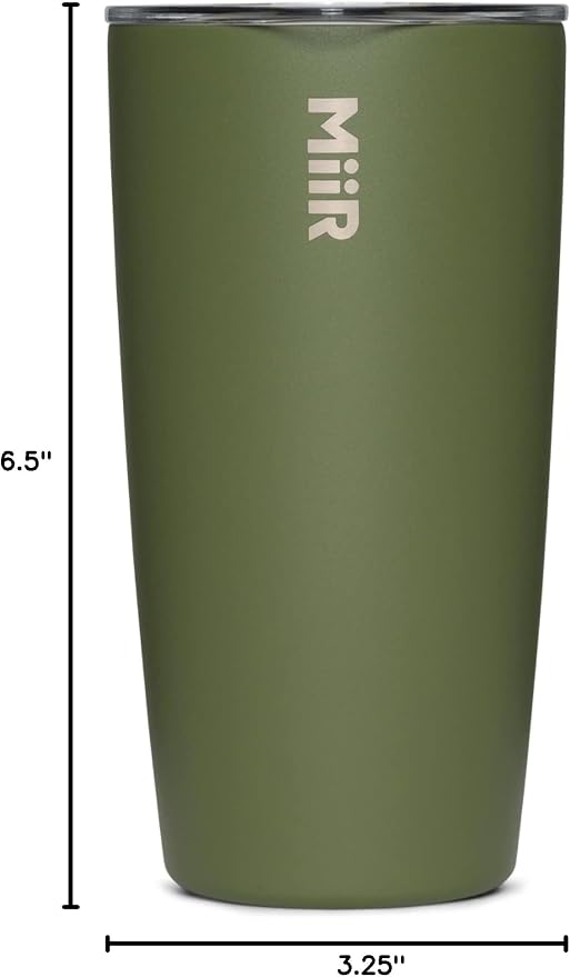 MiiR Tumbler, 16oz | Insulated Stainless Steel with Press Fit Slide Lid – Splash Proof Design, Holds Hot & Cold Beverages, Cup Holder Compatible