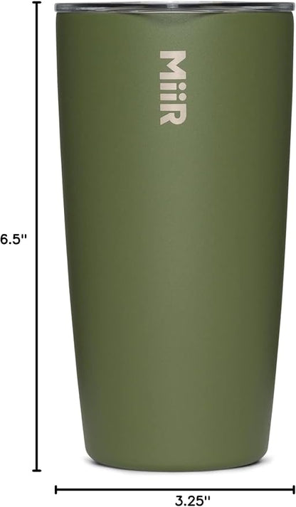 MiiR Tumbler, 16oz | Insulated Stainless Steel with Press Fit Slide Lid – Splash Proof Design, Holds Hot & Cold Beverages, Cup Holder Compatible