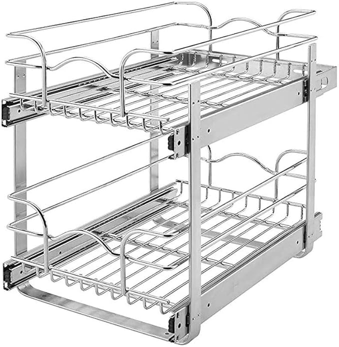 Rev-a-Shelf 5WB2-1822-CR 17.75" x 22" Double Pullout Wire Basket
