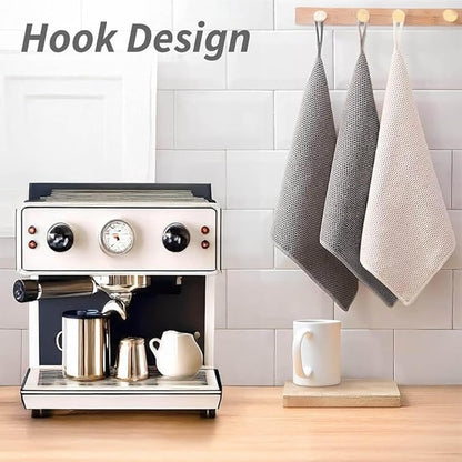Espresso Accessories Barista Towels 6 Pack – Microfiber Cleaning Cloths for Espresso Machines, Steam Wands & Countertops – Essential Coffee Bar Accessories, 12"x12"