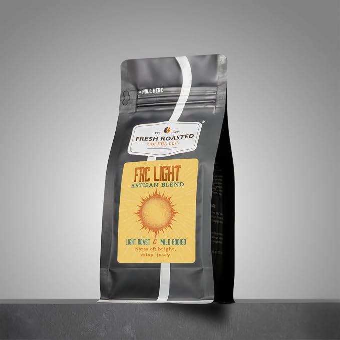 Fresh Roasted Coffee, FRC Light Roast Blend Whole Bean Coffee, Light Roast, Kosher, 12 oz