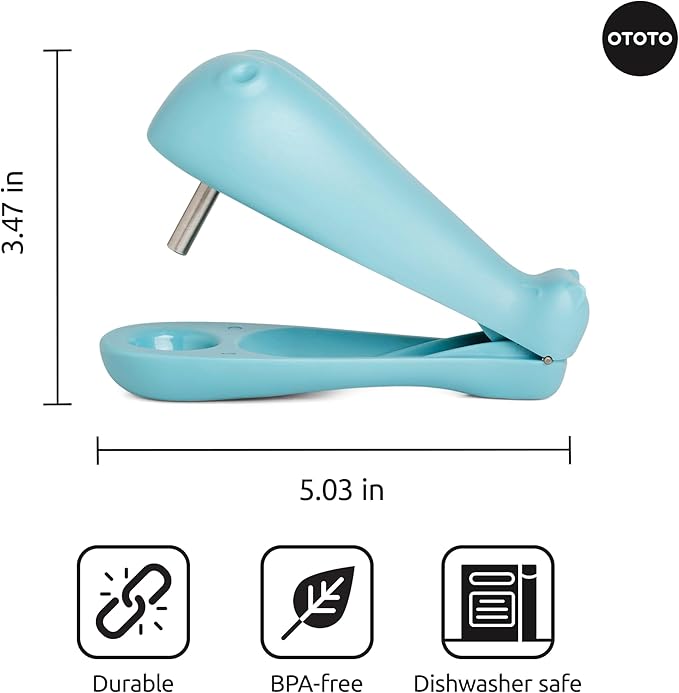 OTOTO Hippo Cherry and Olive Pitter - Unique Kitchen Gadgets, Cooking Gifts for Women, Kitchen Essentials, Kitchen Utensils, Cute Gifts, Kitchen Accessories, Gift for Kids