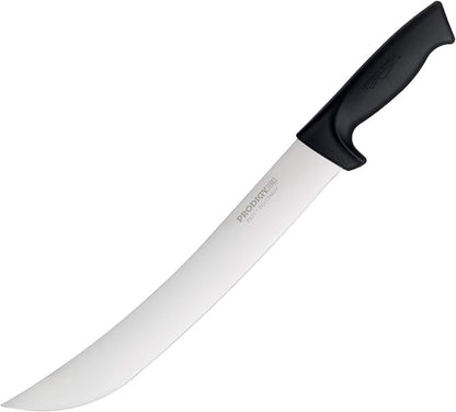 Ergo Chef Prodigy Series 12-Inch Cimeter Curved Blade Breaking Knife with 8 Inch Meat Carving Fork (2pc. Set)