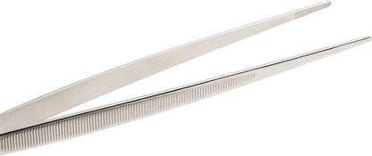 Mercer Culinary 18-8 Stainless Steel Chef Plating Tongs Straight Tip, 9-3/8 Inch
