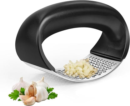 Cook Guy 304 Stainless Steel Garlic Press Rocker - Premium Stainless Steel Garlic Press Rocker –Garlic Mincer with a Comfortable Grip Garlic Grinder
