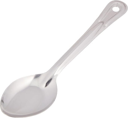 Winco Stainless Steel Basting Spoon, Solid, 11", 1.2mm