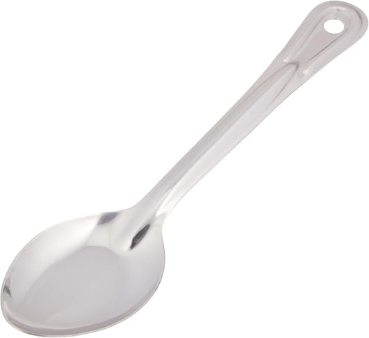 Winco Stainless Steel Basting Spoon, Solid, 11", 1.2mm