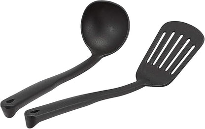 Amazon Basics Non-Stick Cookware Set, Pots and Pans with Lids, Hard Anodized Aluminum, Dishwasher Safe, Oven Safe, Black, 12-Piece