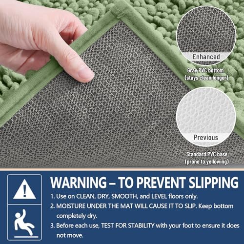 Arotive Bathroom Rugs Mat 47x32, Soft Absorbent Chenille Shaggy Bath Mat