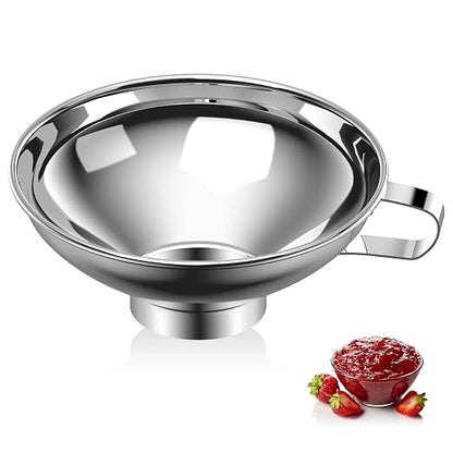 Pisol Canning Funnel for Kitchen Use, Wide Mouth Food Grade Stainless Steel Funnel for Wide and Regular Mouth Mason Jar, Deal for Filling Bottle, Liquid and Solid