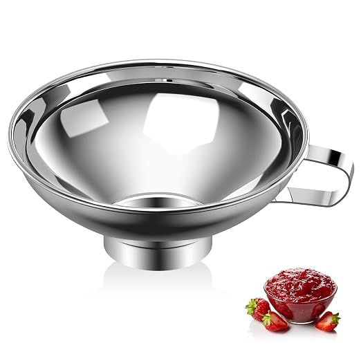 Pisol Canning Funnel for Kitchen Use, Wide Mouth Food Grade Stainless Steel Funnel for Wide and Regular Mouth Mason Jar, Deal for Filling Bottle, Liquid and Solid