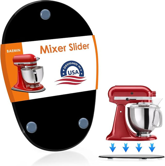 Thickened Acrylic Mixer Slider (Compatible with KitchenAid Mixer) (Slider for 5-8QT Stand Mixer) (Mixers Accessories) Sturdy Heavy-Duty Mixer Slider, Black