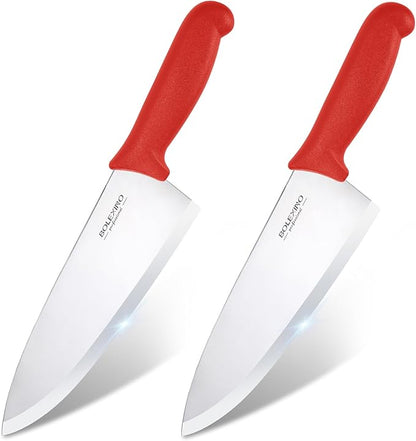 8 inch Japanese High Carbon Stainless Steel Chef Knife Set, Professional Extra Sharp Wide Cook Knife with Non-slip Ergonomic Handle, for Kitchen Home Restaurant
