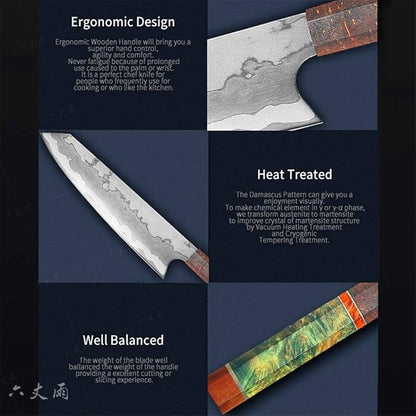 Professional Chef Knife Kitchen Knife Sharp Blade Cleaver Slicer Japanese 440C Steel Kitchen Knives Kitchen Tools Santoku Knife (JDH04)