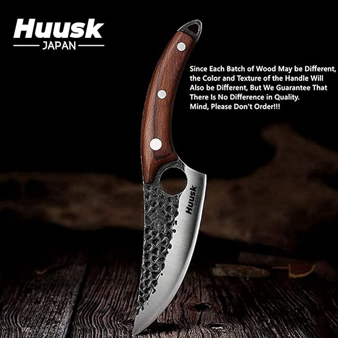 Smith Chu Gift for Men Viking Knife Hand Forged High Carbon Steel Japan Chef Knives for BBQ Meat Vegetables Cutting