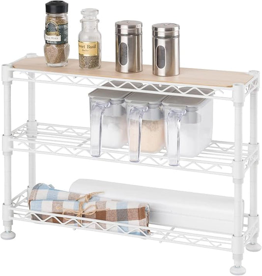 Doshisha CM4530-3WH Condiment Rack, Spice Rack, Mini Rack, Under Sink, White, Width 17.7 x Depth 4.7 x Height 11.8 inches (45 x 12 x 30 cm)