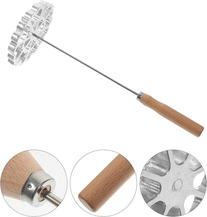 Mold Rosette Iron Molds with Wooden Handle, Flower Cookie Maker Molds, Funnel Cake Maker Cooking Stamp Maker