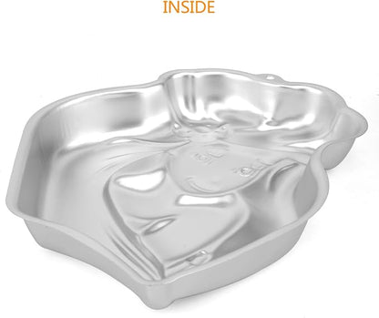 Princess Girl Shaped Birthday Cake Pan, Aluminum 3D Baking Mould Tin