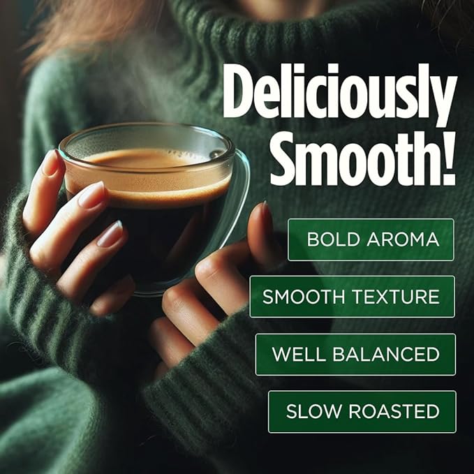 VitaCup Perfect Low Acid Coffee Ground, USDA Organic & Fair Trade, Mycotoxin Free, Dark Roast Guatemala Single Origin, Clean & Pure for Drip Coffee Brewers and French Press, 11 ounces