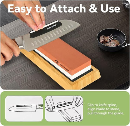 Kota Japan Fixed Angle, Accurate Whetstone Sharpener Blade Guide. Enjoy, Smooth, Effortless Sharpening Results! Utmost Safety!