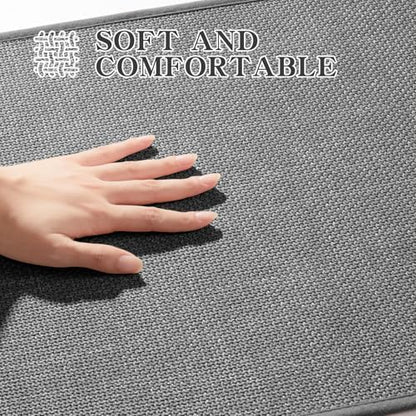 chakme Bathroom Rugs Mat 59x17, Ultra Thin Non Slip Bath Mat Runner Quick Dry Absorbent Bath Mat for Bathroom Floor, (Dark Grey, 59"x17")