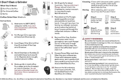 AeroPress Go Plus, Small Portable Coffee Maker Kit, Travel, Camping & Office, All-in-One French Press, Pour-Over & Espresso-Style Manual Brewer, 2 Min Brew for Less Bitterness, More Flavor, Pink