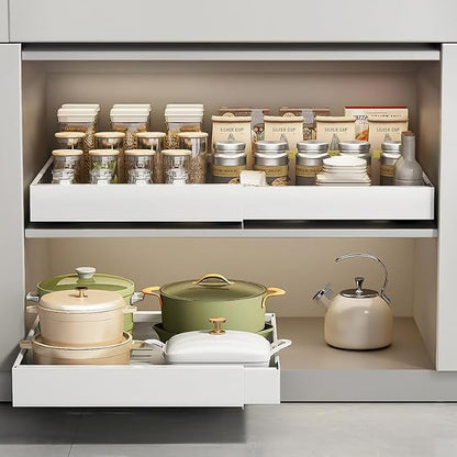 Pull out cabinet organizer - slide out drawers for kitchen cabinets, helps to store items neatly in the cabinet with drawers & pantry shelves instead of all over the counter. (Small)