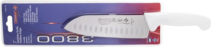Mundial 3800 Series 7 inch Santoku Kitchen Knife with White Polypropylene Handle And Japanese High Carbon Stainless Steel Blade