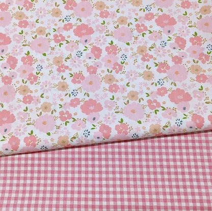 7 pcs 20" x 20" Cotton Fabric DIY Making Supplies Quilting Patchwork Fabric Fat Quarter Bundles DIY for Quilting Cotton Patchwork Cushions (Flowers Square, 20" x 20")