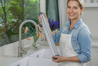 Medium Aluminum Roll Up Dish Drying Rack (17" x 13") - Fits Sinks up to 16 Inches, Heavy Duty Square Bar, Rust-Proof & Heat Resistant with Removable Dish Holder (Purple Gray Medium)