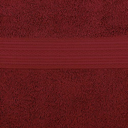 Amazon Basics Fade-Resistant 100% Cotton Washcloths for Bathroom, Soft Absorbent, 6-Piece, Crimson