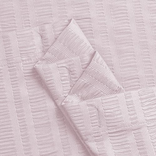 Aiyufeng Moga Pink Shower Curtain, Pink Bathroom Curtain with Textured, Embossed Fabric Shower Curtain, Hotel Quality Bathroom Shower Curtains, 72 x 72 Inches
