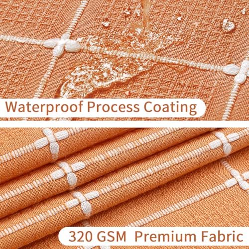 Gibelle Orange Boho Farmhouse Shower Curtain for Bathroom 72x72