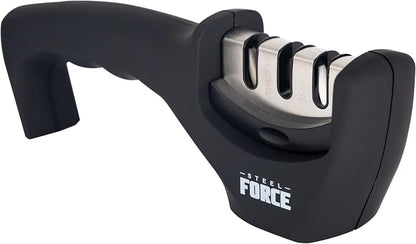 Steel Force KS03 4-in-1 Knife Sharpener with Cut-Resistant Glove Black